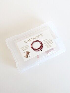 DIY Beaded Wrap Charm Bracelet Activity Kit - Red